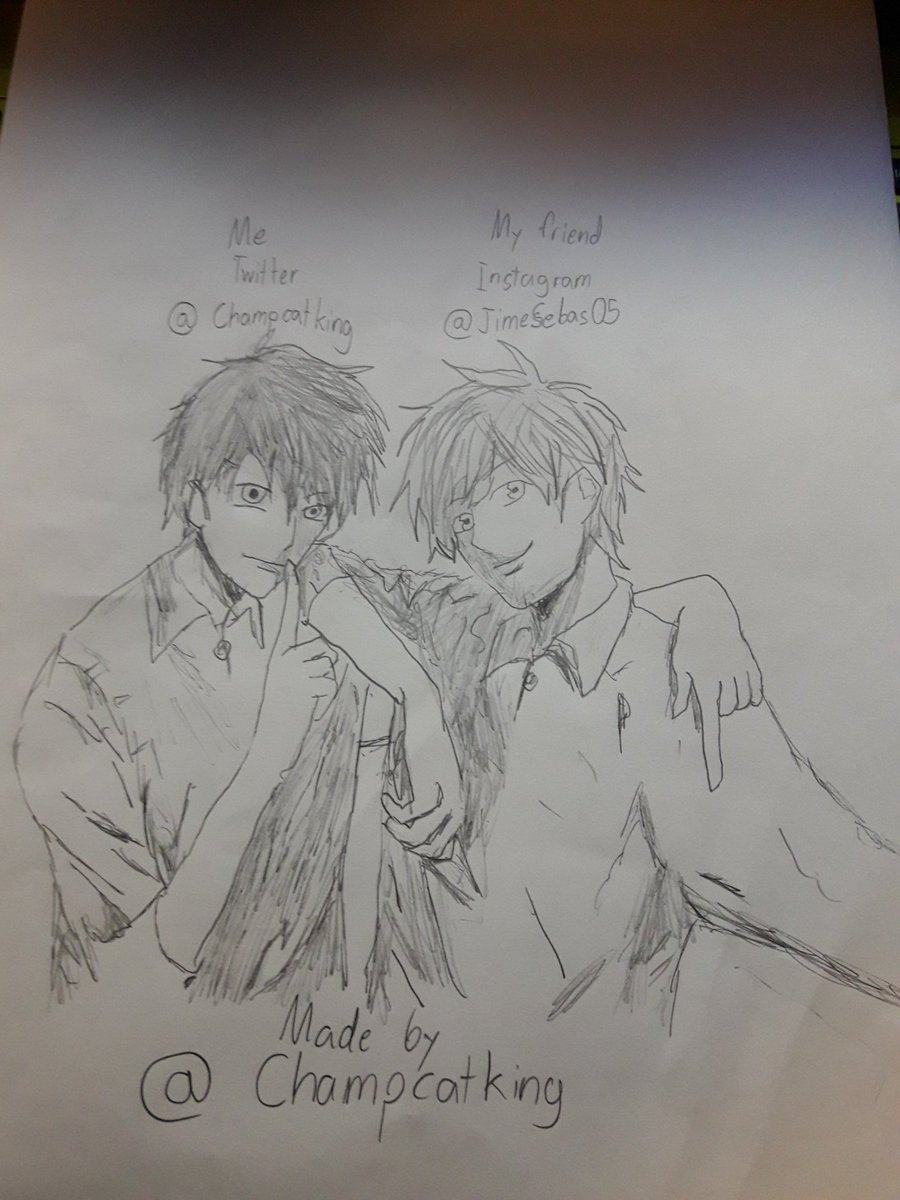Champcatking's tweet photo. I waiting for my friend and i make this https://t.co/CWbLEJci7E