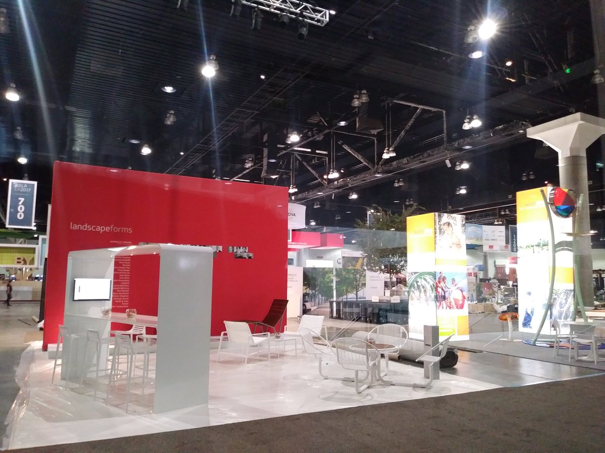 WIASLA's tweet photo. A peek thru the looking glass at the #ASLA2017 Expo // Starts tomorrow 9am. We're excited to see what's new & thank sponsors #WIASLA2017 https://t.co/ObykO80PrL