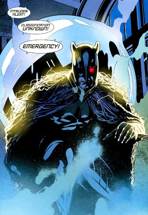 Barbatos, Hyper-Adapater, is a living word weapon uttered by a dying @JLAvsDarkseid. HA followed a time displaced Batman from the Stone Age.