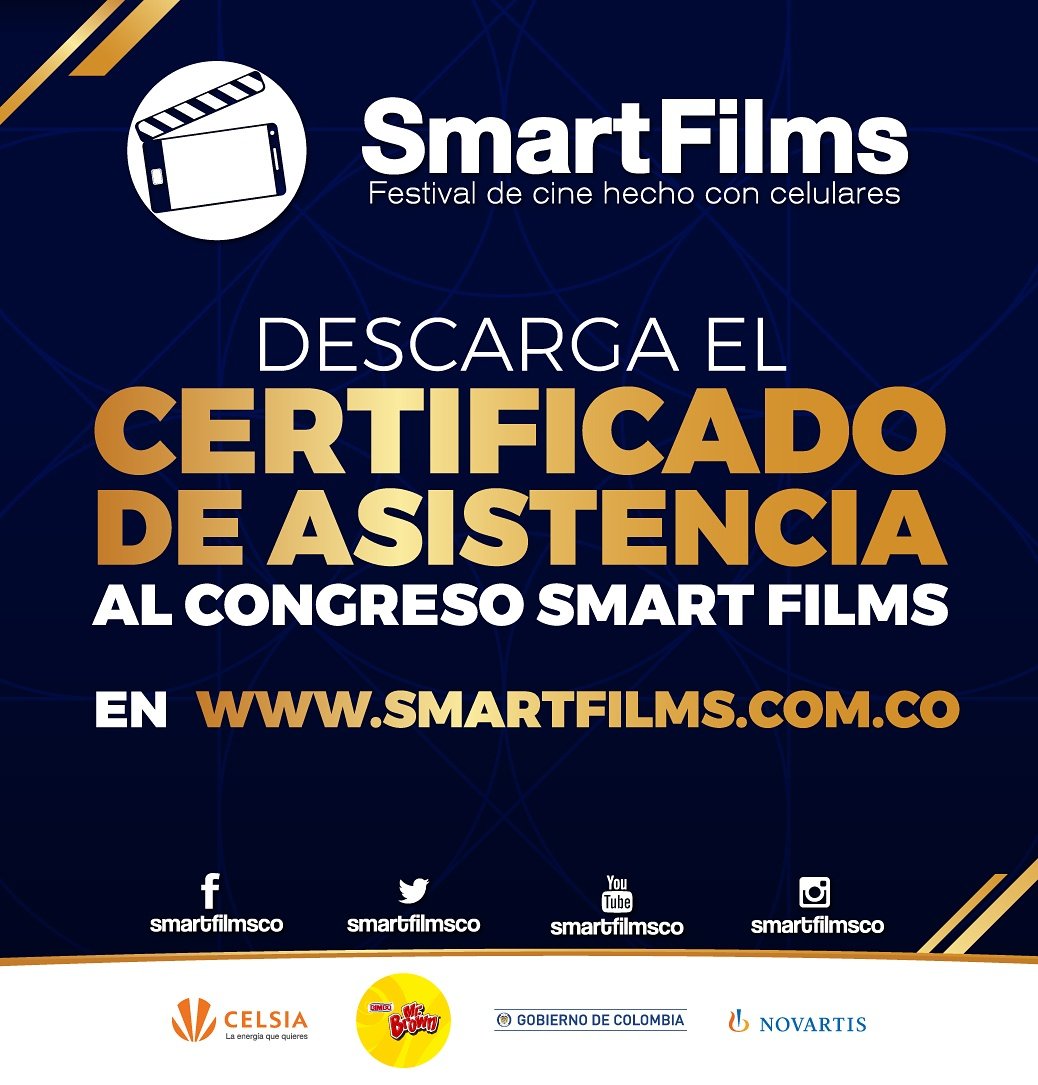 smartfilmsco's tweet photo. Desde ya puedes descargar el certificado de asistencia al Congreso de Smart Films en nuestra página web https://t.co/lfO8S57jeQ
#SmartFilms2017 #yosoysmartfilms https://t.co/CxeumRrx7O