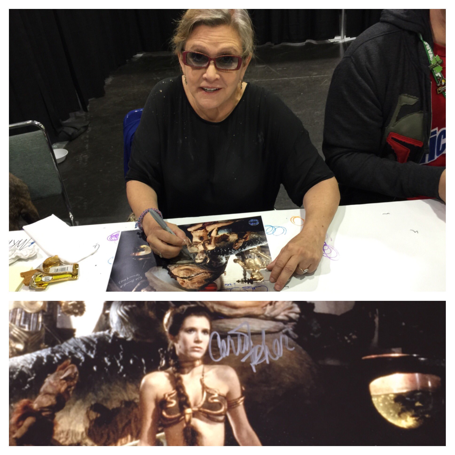 Happy birthday to my boo Carrie Fisher... She called me \"naughty\" when I met her  