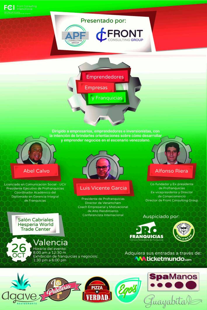 Ya todo listo para el Foro "Emprendedores, Empresas y  #franquicias No te lo pierdas!