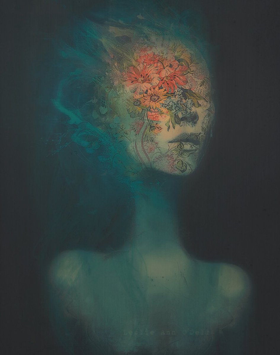 OcherCardMan's tweet photo. Only thing steady
is her love

#BentHalos
#6WordStory #vss
#Art by Leslie Ann O'Dell https://t.co/s5HEkEkdjc