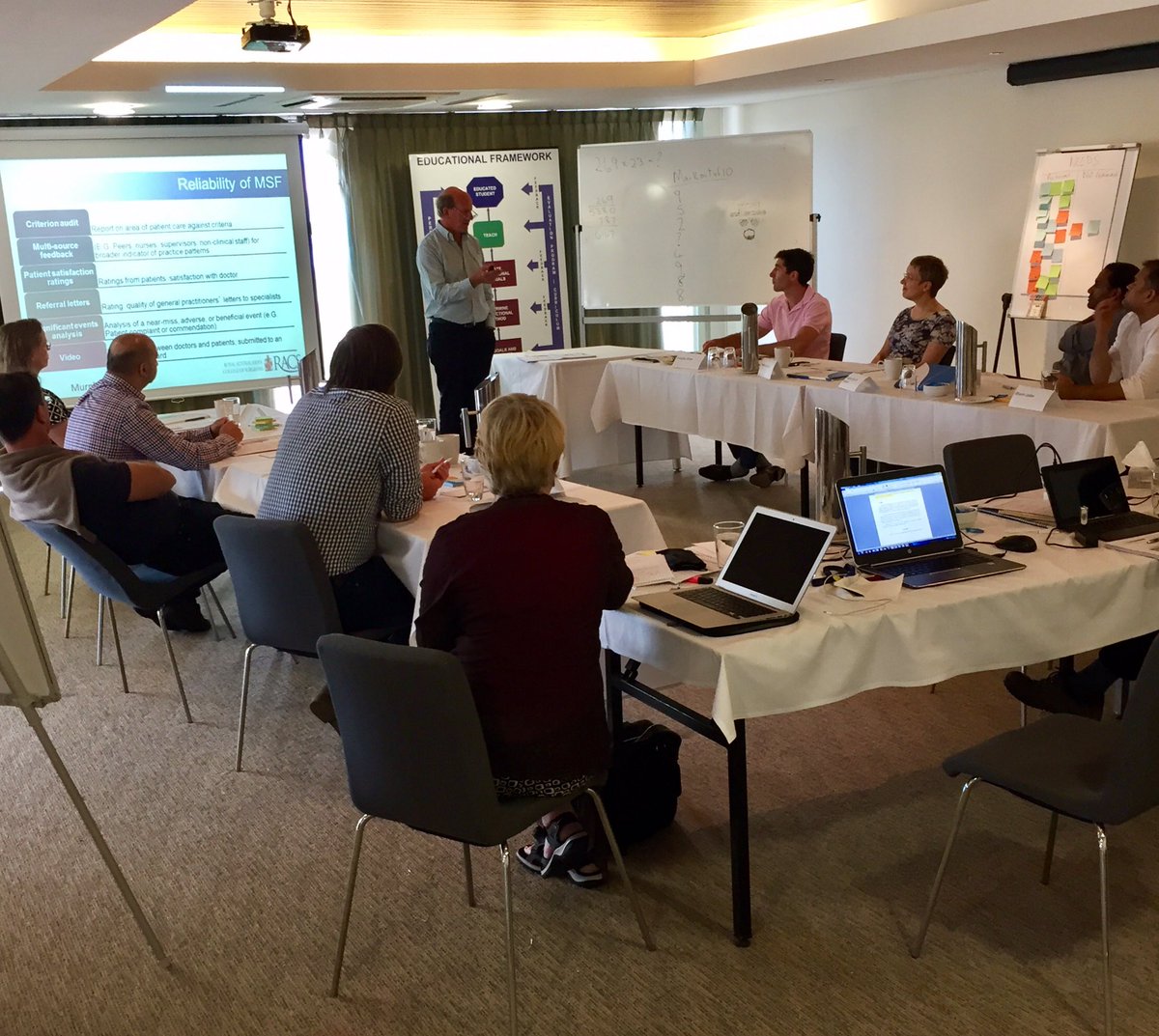 Dilevarob's tweet image. Surgical Teachers Course day 3 and going strong. Talking #assesment and the reliability of #Multisource feedback @RACSurgeons