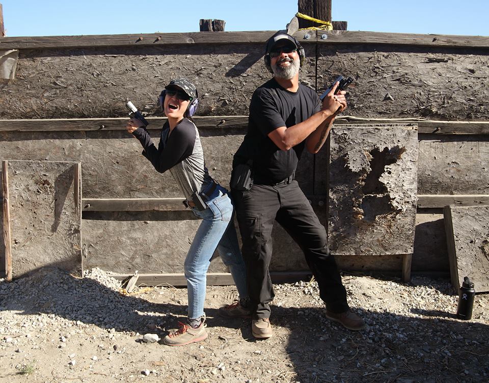 ADE_LosAngeles's tweet photo. Shooting #guns is not only keeps You and Your Loved Ones safe...it's also a lot of fun as this happy duo can attest!! #BurroCanyon #Defense https://t.co/MEUsNJJiHv