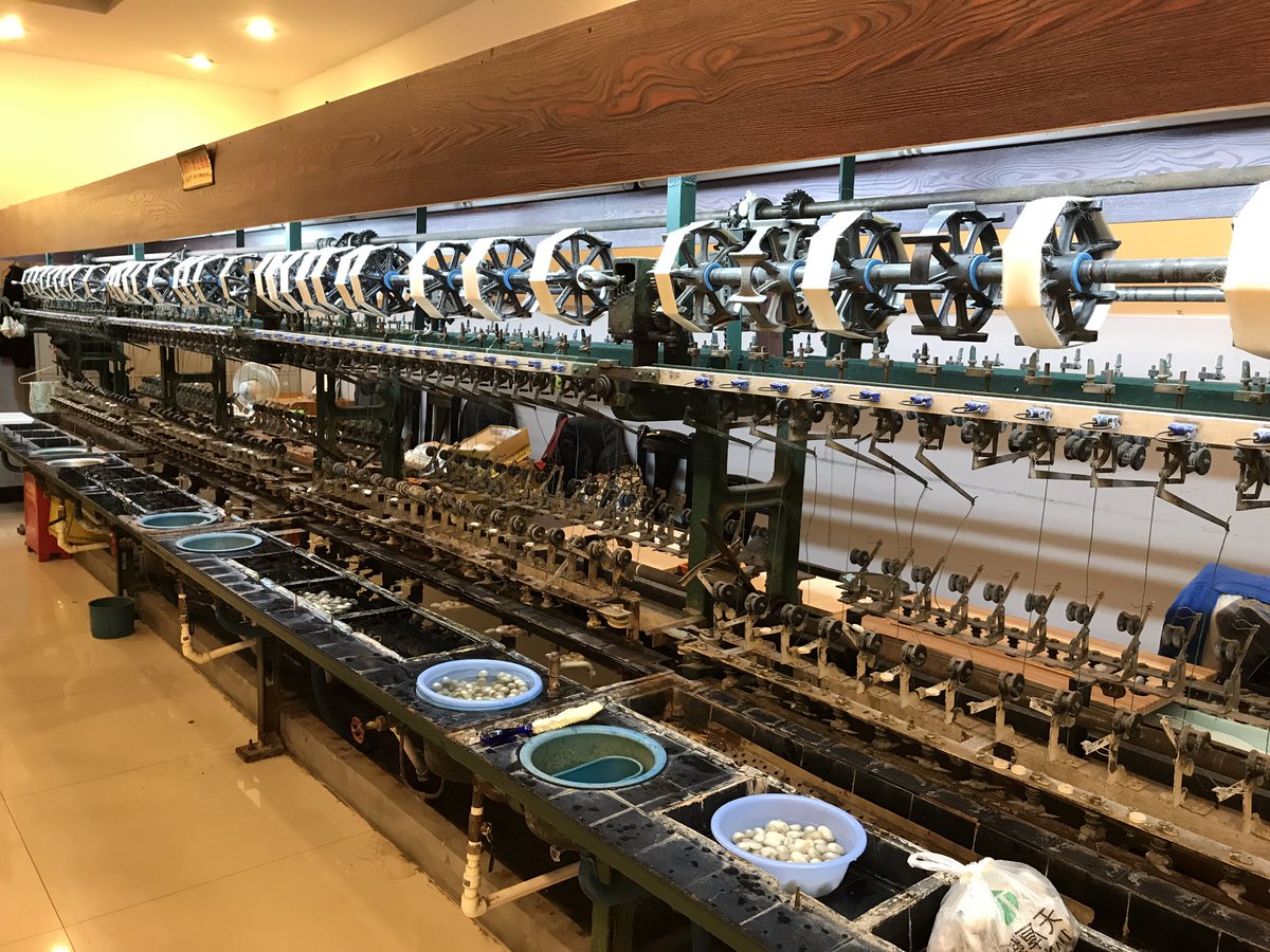 KingsBusEcon's tweet photo. Silk factory- lots of presents bought! https://t.co/x7pdq9DimD