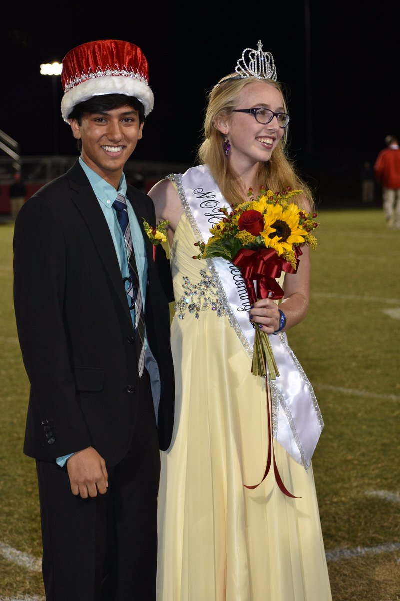 NOHSYearbook's tweet photo. Congratulations to North Oconee's Homecoming King and Queen - Dhruv Prakash and Gabby Huff-Streiter! https://t.co/hqO6IDcono