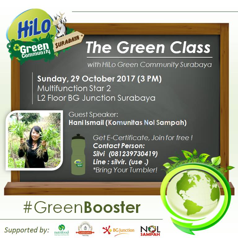 Join us for free, in the Green Class. 
See you there 
#HGCSby #WeLoveGreen #GreenBooster