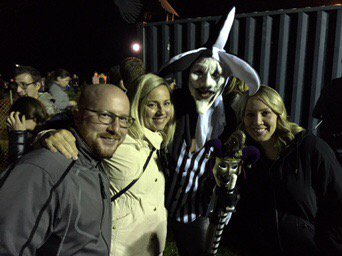 BobFerris08's tweet photo. The BMO crew hanging with a new friend at Reapers Realm. #swodrocks https://t.co/1exdd5vJU7