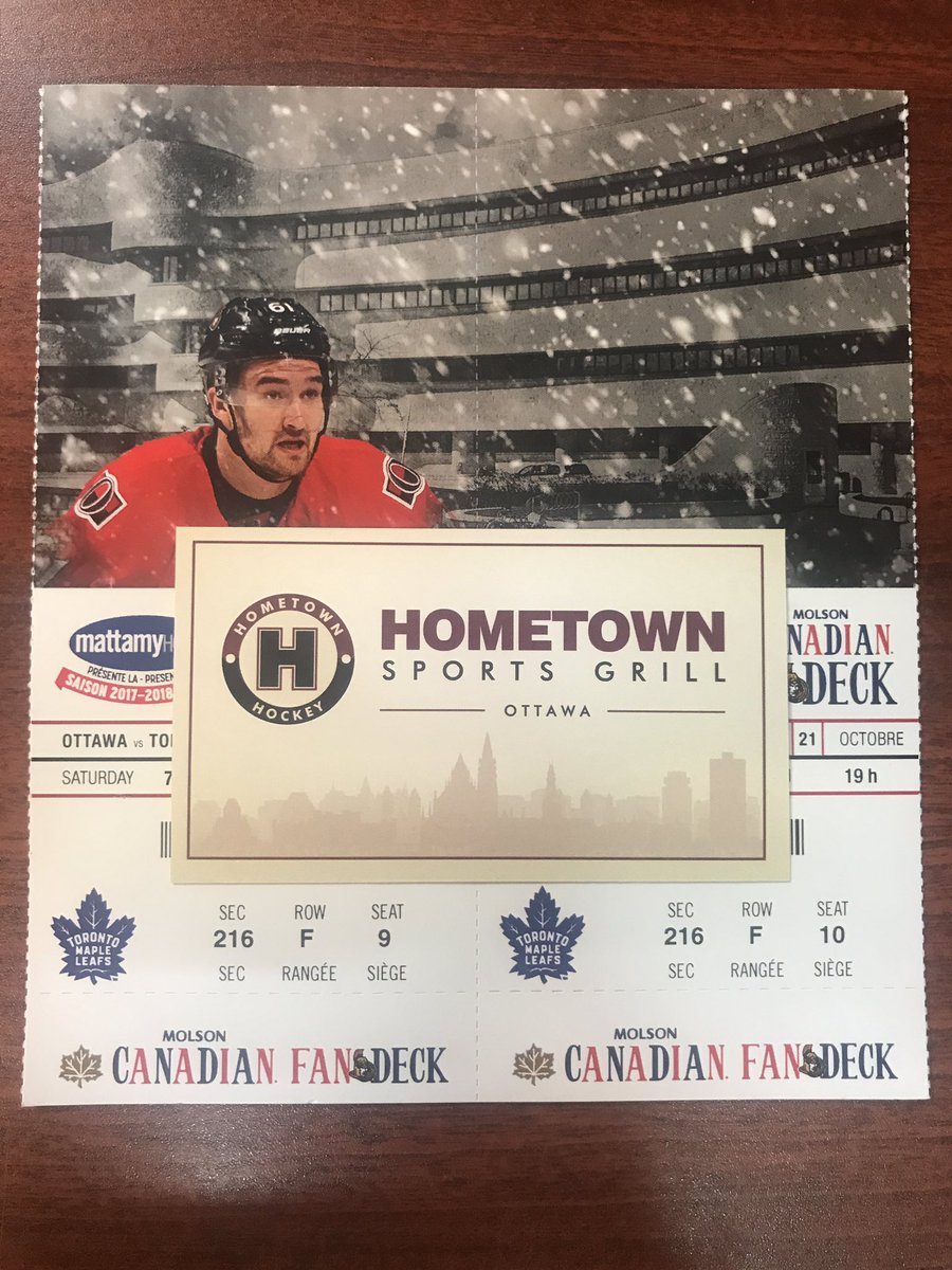 HometownSportsG's tweet photo. Follow and retweet for your chance to see the Sens crush the Leafs in tomorrow's battle of Ontario!! https://t.co/imjWalZnNs