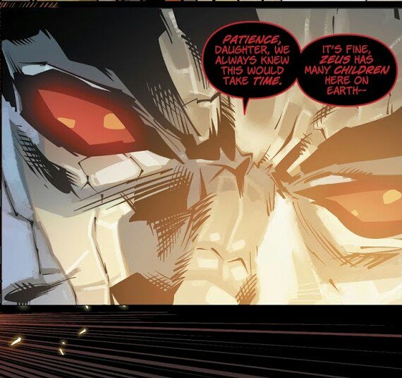 Grail repowers @DarkseidvsJLA, Dark God of <a href="/Apokolips_Now/">Apokolips CΩmeth</a>, by stealing the essence of Old Gods she kills; including Greek Demi-God Hercules.