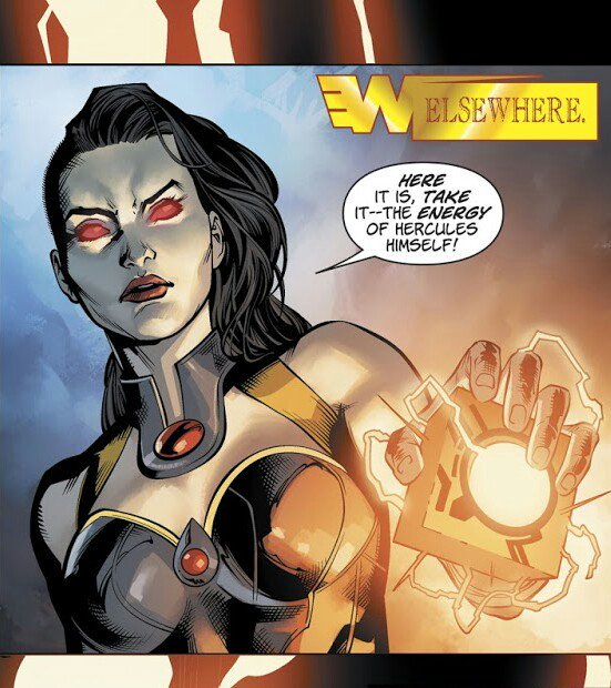 HellboyBPRD_'s tweet photo. Grail repowers @JLAvsDarkseid, Dark God of @Apokolips_Now, by stealing the essence of Old Gods She kills; including Greek Demi-God Hercules. https://t.co/hlsAwo4jKE