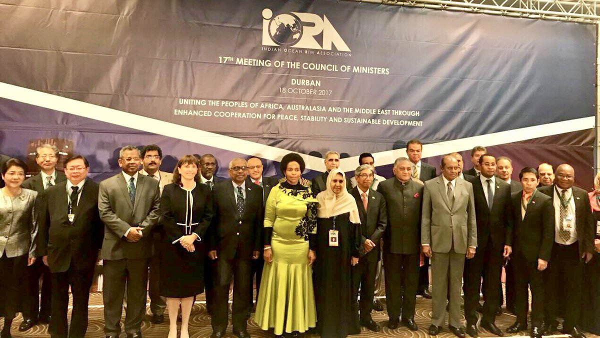 Tanmaya_Lal's tweet image. Deepening engagement 
Indian Ocean Rim Association 
#IORA2017 Ministerial in Durban
