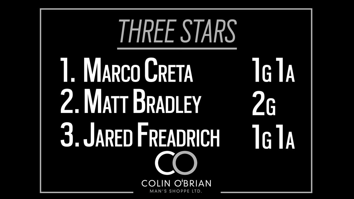 Tonight's <a href="/Colin_OBrian/">Colin O'Brian</a> Three Stars from a gutsy 5-3 win over <a href="/victoriaroyals/">Victoria Royals</a>!

See you back at the Brandt tomorrow night!

#JoinTheRegiment