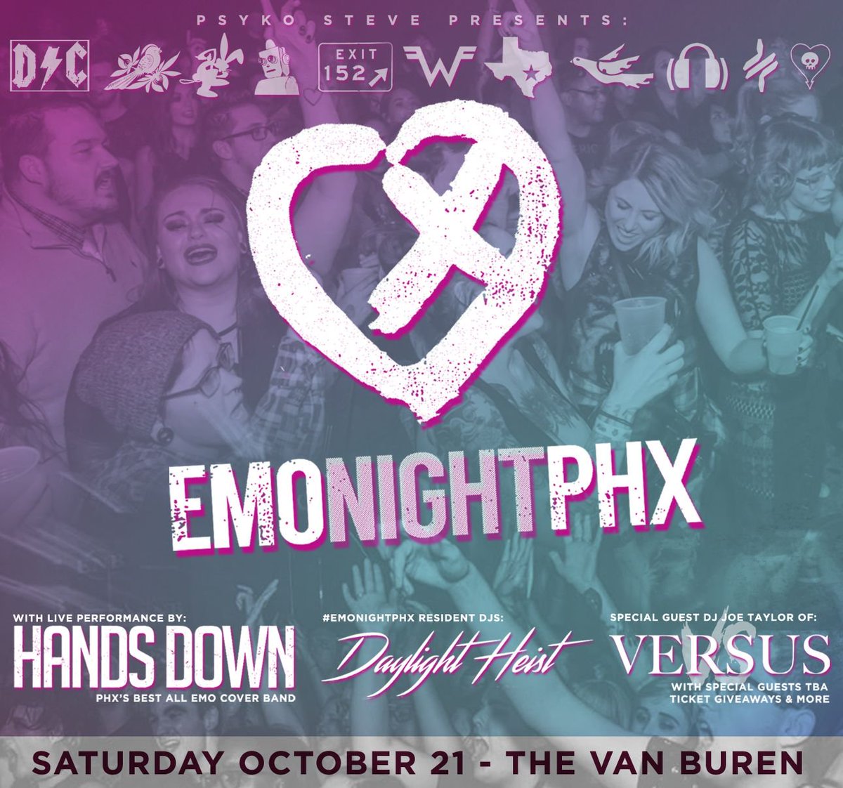 outerloopgroup's tweet photo. #PHOENIX: @Joe_vs_himself from @vsbandofficial is guest DJing at @thevanburenphx tomorrow night! 🎟️: https://t.co/p4cPXSDmB4 https://t.co/NMk1d5PwqY