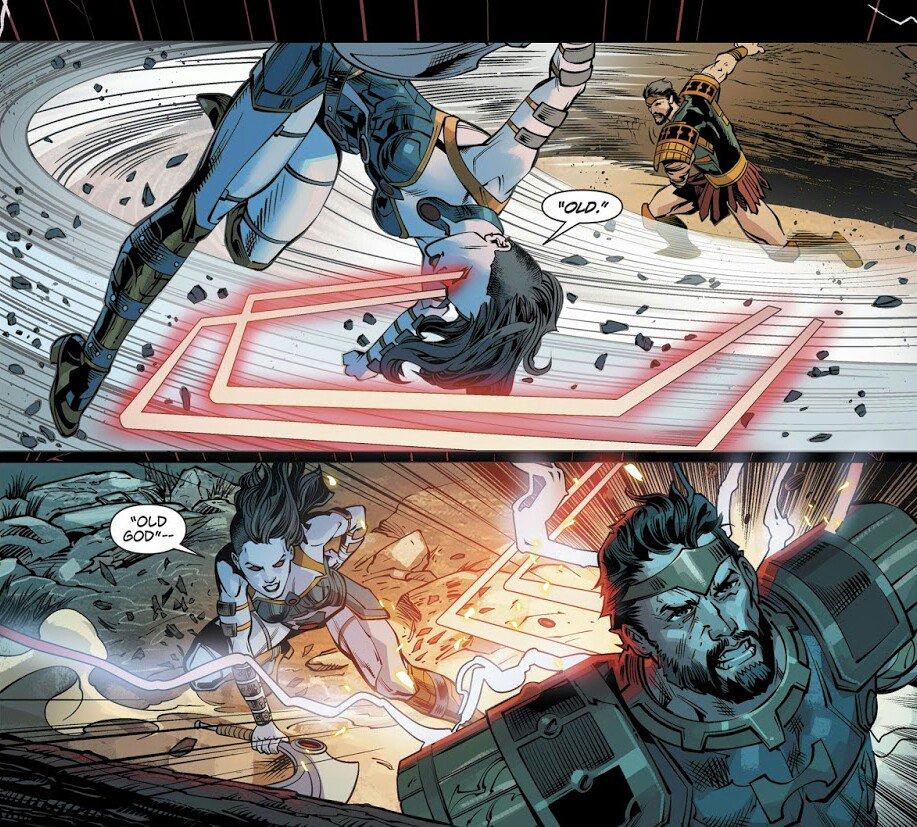 HellboyBPRD_'s tweet photo. Hercules,Greek "Old" God has his life essence drained by Grail into a @MotherBox_ variant to replenish her father @JLAvsDarkseid's power. https://t.co/AMjqcOwpYy