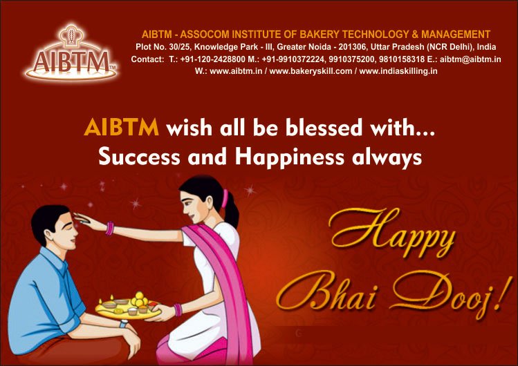 AIBTMINDIA's tweet photo. Happy Bhai Dooj! #AIBTM #BakeryInstitute - https://t.co/YG6XkZGZAr https://t.co/9osHmAlCyo