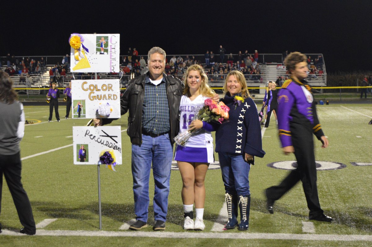 BCBulldogsCheer's tweet photo. Honoring our senior tonight! Senior Night 2k17 was a success! We will miss you next fall Madison Simms! https://t.co/ohXo8SneIg