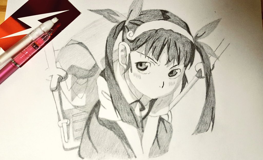 忍 Twitter ನಲ ಲ 今夜はabemaで傷ですね 私の白黒落描きlvでは この位しか バランスが ﾊﾟﾀｯ 少しでもいいなと思ったら Rtいいねして頂けたら 嬉しいですっ ノ 物語シリーズ 八九寺真宵 化物語 傷物語 アナログ絵 模写 鉛筆画 T Co