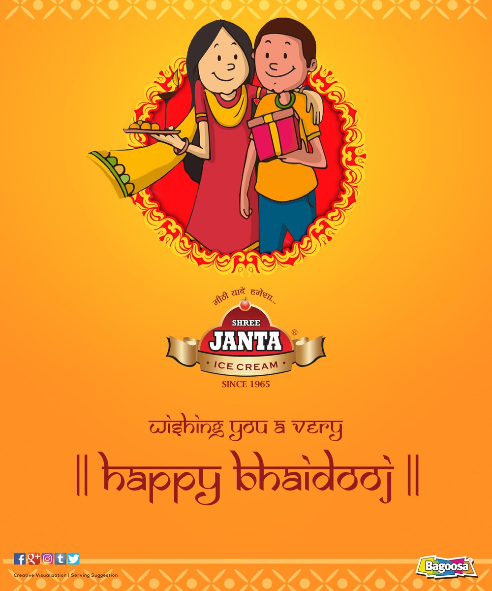 shreejanta's tweet photo. Shree Janta Ice Cream wishes you Happy Bhai Dooj.
#bhaidooj #bhaibij #festival #of #brother #sister #diwali #shreejanta #icecream #ahmedabad https://t.co/Icj1qiOfsK