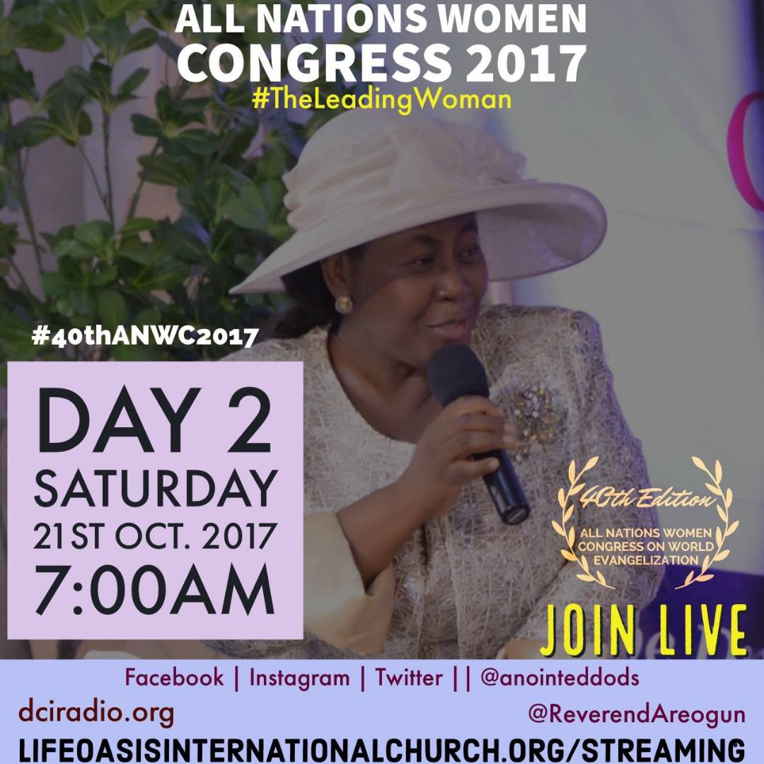 AnointedDODs's tweet photo. #DontMissYourCustomisedEncounterToday
#40thAWC2017
#TheLeadingWoman2017
#TLW2017
#RevOyenikeAreogun https://t.co/Y5vJYGkr1p