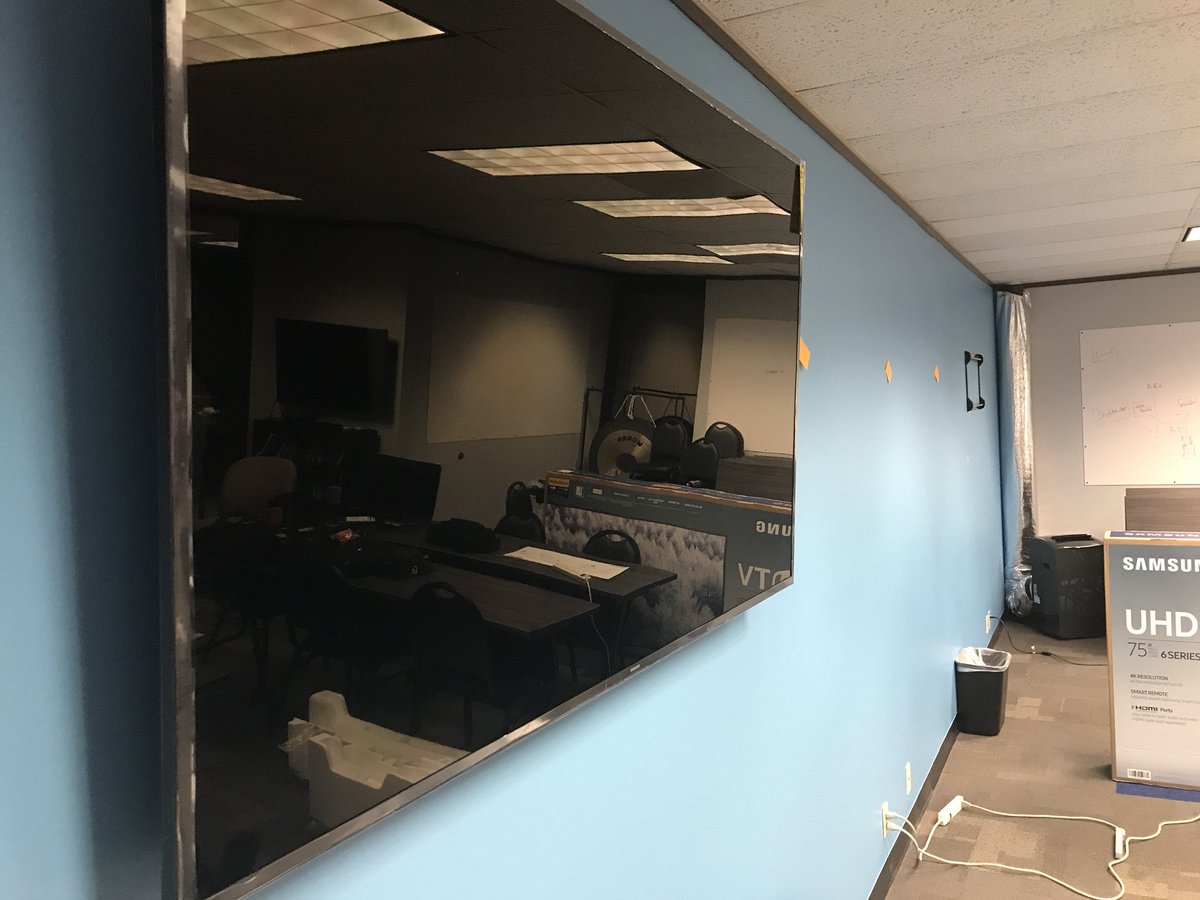 InventiveGroup's tweet photo. New TVs and electrical went in the office. #InventiveLife https://t.co/L2n8Q09zxj