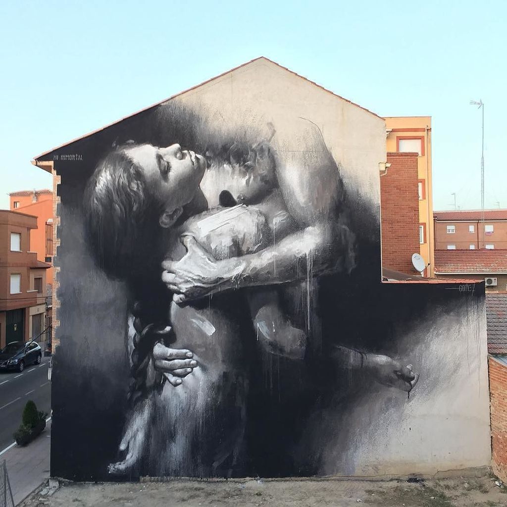GraffitiArtMag's tweet photo. "Mi inmortal" is @gomezpainter latest mural for Más Allá de la Pared in Torrijos (ES)
.
#masalladelapared #map2017… https://t.co/fTOr25kzPJ https://t.co/H60OMRd2qJ
