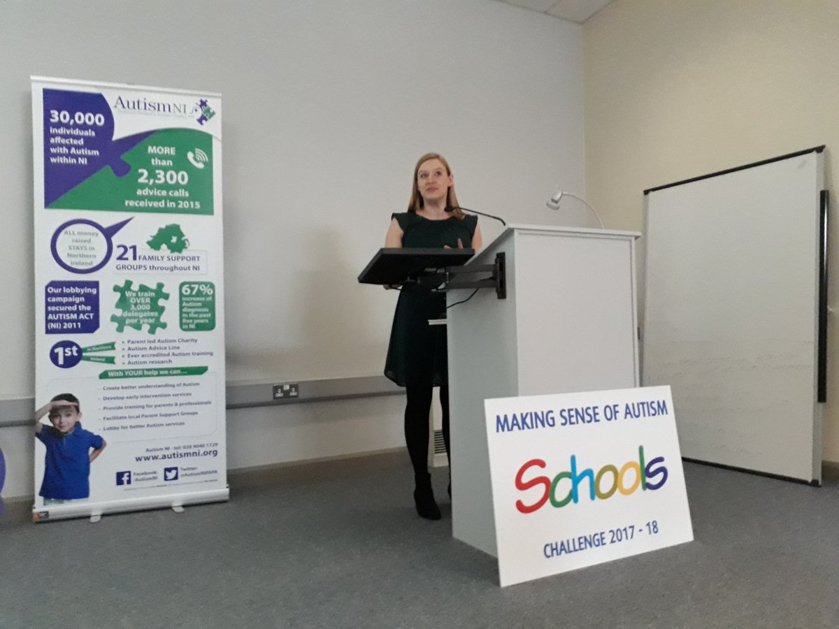 Austism NI's Training Officer Christine English opening <a href="/nasenni/">nasenni</a> Autism schools workshop #NASENNI #MakingSenseOfAutism