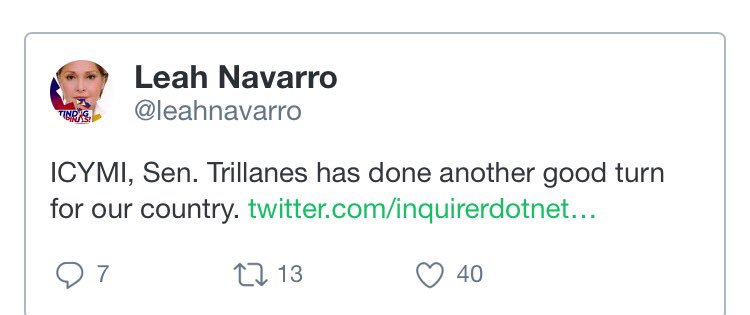 ilda_talk's tweet photo. Trillanes's trip to the US hasn't resulted in anything yet but Leah Navarro is already praising him as if he is a hero. He's a traitor. https://t.co/tIjaLJVEaR