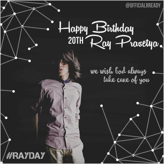 OfficialRReady's tweet photo. So, here we go! Official pict untuk ulang tahun Ray ke 20th! Uhh sudah memasuki kepala 2😍 Let's change your avatar, DP, etc!💕 https://t.co/MqAAopSQkO