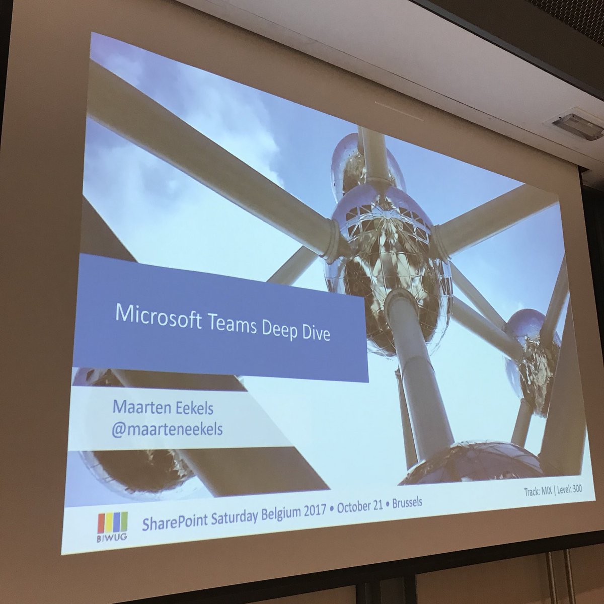SpTomDB's tweet photo. Great session about MS Teams #SPSBE thanks to @maarteneekels https://t.co/fv6XlcRsi7