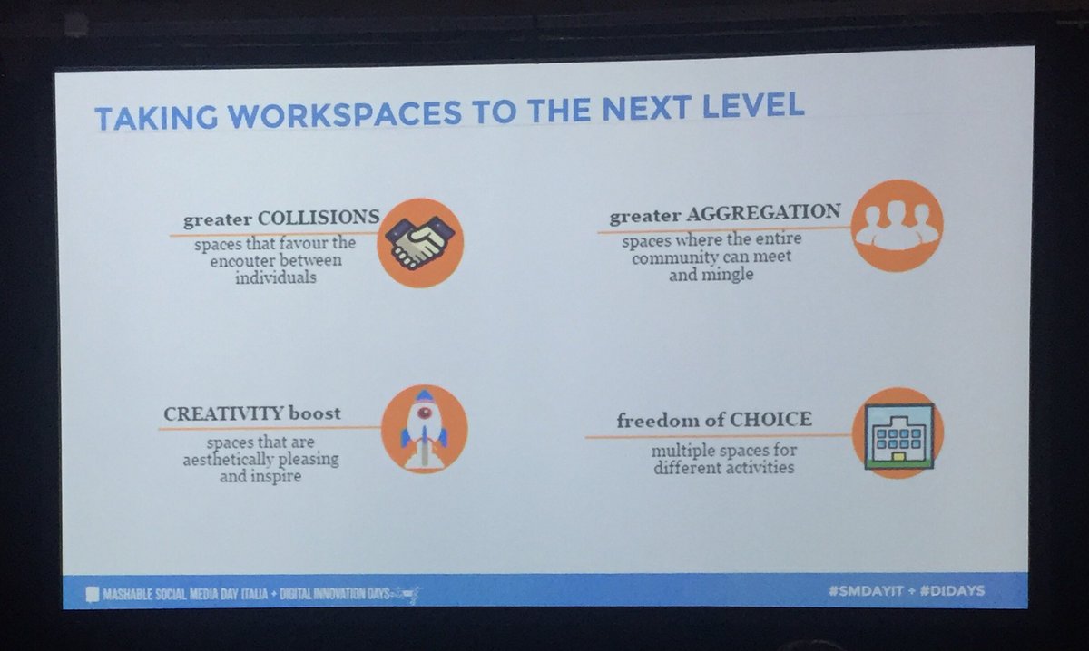 #SMDAYIT + #DIDAYS
•
È il momento di approfondire i nuovi modelli lavorativi: #sharingeconomy, #coworking, #aggregation, #community