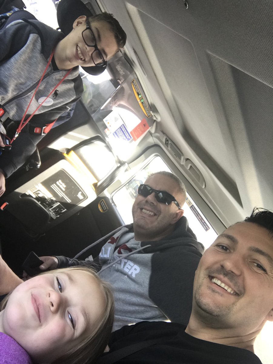 GoTeamRatcliffe's tweet photo. Haydn & us in the taxi enroute to his Race Car experience day at the Top Gear race track with @garryrat #GoTeamRatcliffe https://t.co/MpYCv2cQIc