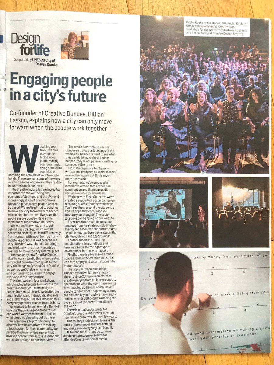 Creative_Dundee's tweet photo. A delve into how Dundee's Creative Industries Strategy 2017-2021 was developed in The Courier! More: https://t.co/2FKyRNs8OO #DundeeCreates https://t.co/or0ydB6pnB