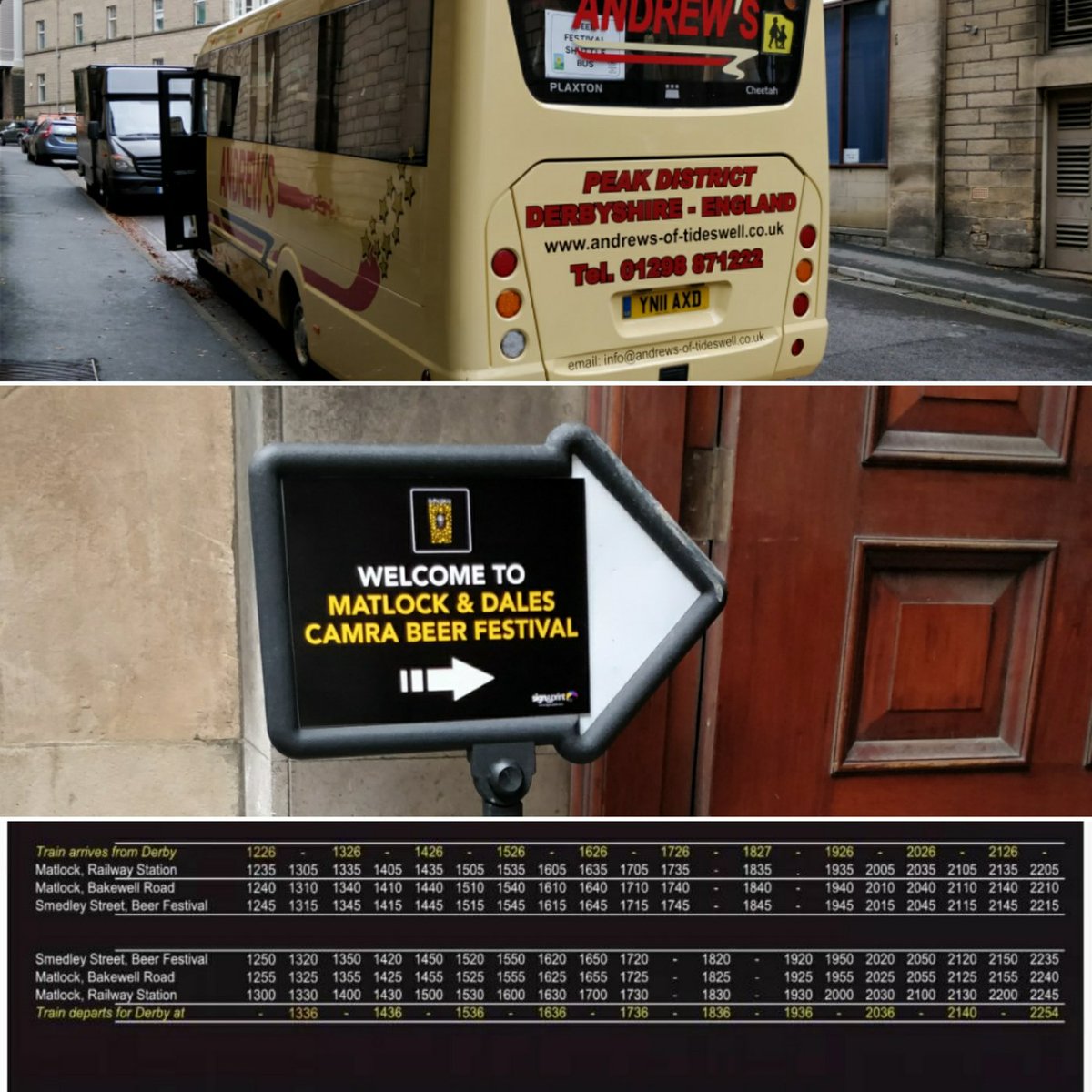 We'll be opening our doors again in 30 minutes. Don't forget the <a href="/andrewstidsa/">Andrews Of Tideswell</a> Beer Festival Coach will be running again all day today.