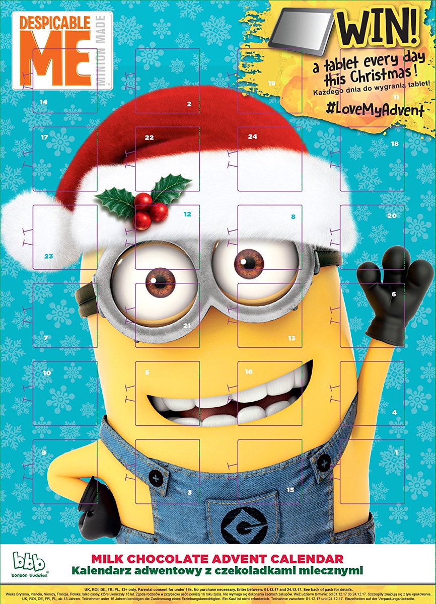 santaclausgifts's tweet photo. #FreebieFriday 😊 #FestiveFreebies 🎁 Countdown to Christmas with #DespicableMe 😊 RT #MerryMinion &amp; Follow #WIN 🎁 https://t.co/nGWkQPh04r https://t.co/zF68pgwlZQ