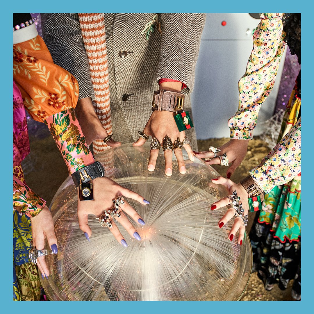 gucci's tweet photo. Colorful and unexpected details a selection of #GucciJewelry and #GucciTimepieces from the new collection. https://t.co/okcNqXns5l