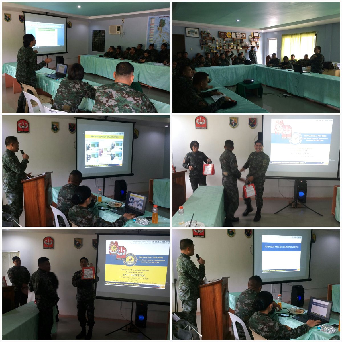 pnpsaf_2sab's tweet photo. DAY 3- Cascading and Exit Briefing of PEP Evaluation Process at 2SAB.
#PEPAudit
#PEPAuditTeam1
#2SAB
#PNPPATROLPLAN2030 https://t.co/ltd2HMg63m