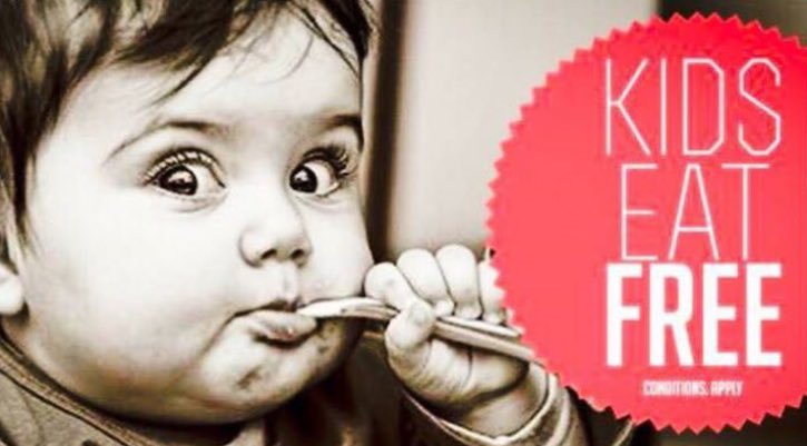 Family Sundays <a href="/Rocca/">Hernan</a>, where adults can feast &amp; kids get free eats! Book by 📞01698 200502 or online... fb.me/BcuyZBZD