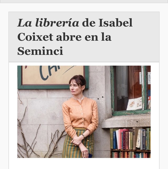 bibliomanos's tweet photo. La librería de Isabel Coixet https://t.co/Yat4S7zBUB