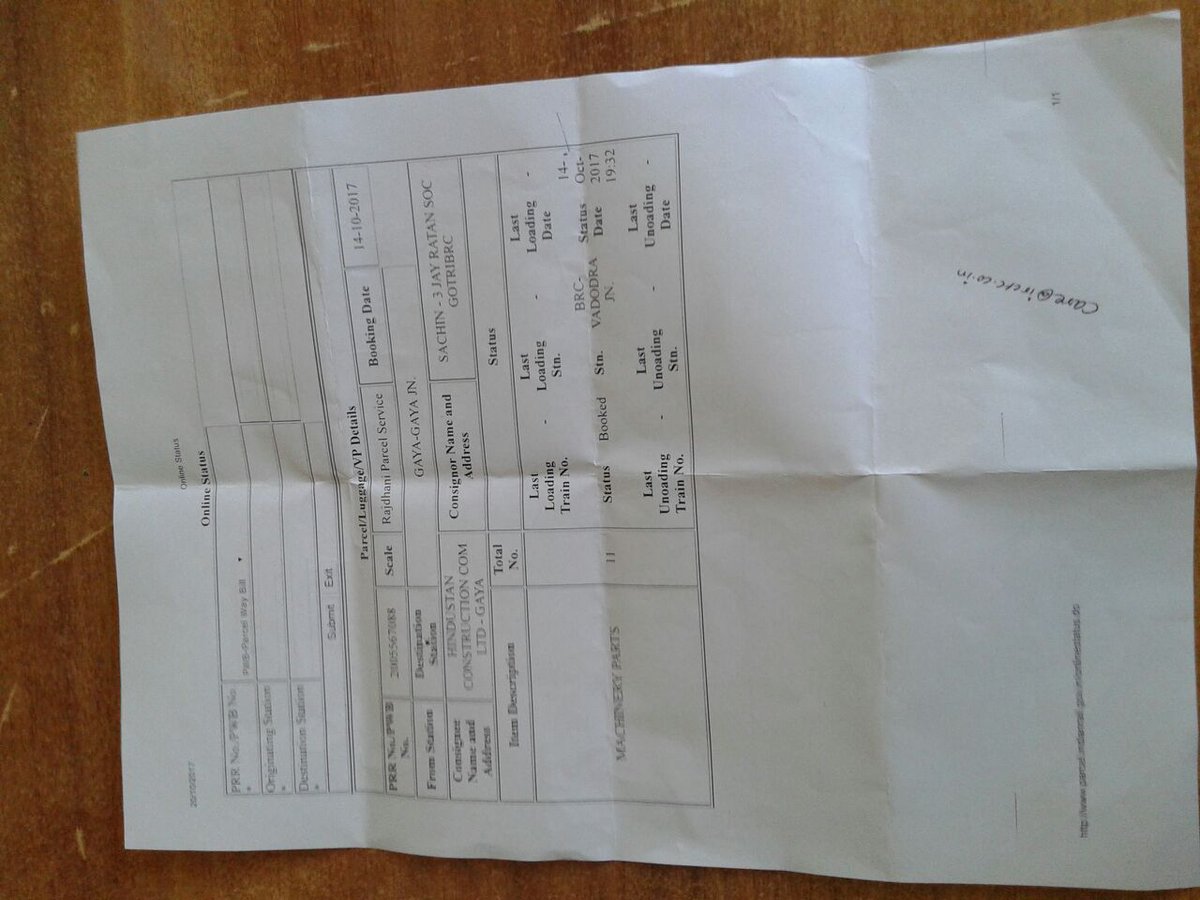 sandpcivil's tweet photo. @RailMinIndia complain no attached https://t.co/idxXKyTKvo