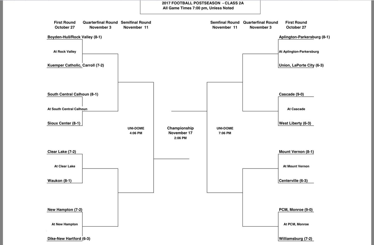 WestLibAthletic's tweet photo. West Liberty will play @ Cascade on 10/27. https://t.co/tPXOdZaYWF