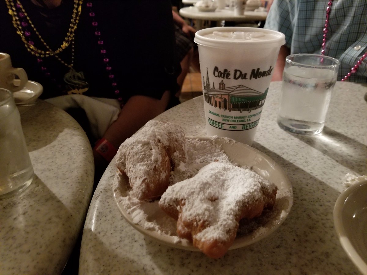WTFCF_TV's tweet photo. Good night, N'awlins. #freshsummit2017 #Cafedumonde https://t.co/Y89hEKvfQb