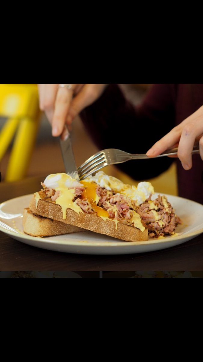 Our take on Eggs Benedict....toasted sour dough, ham hock with a hint of whole grain mustard, 2 poached eggs and creamy hollandaise!!