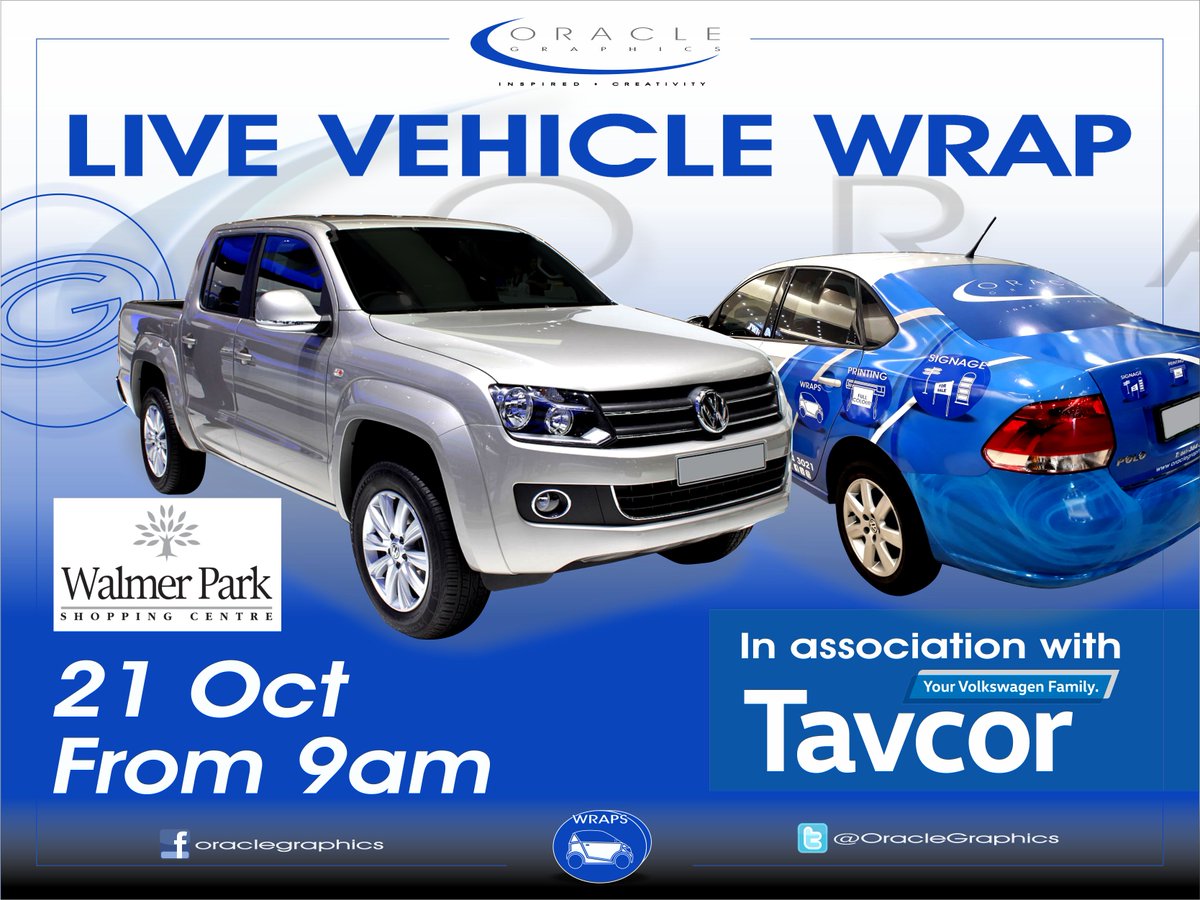 OracleGraphics's tweet photo. Our live car wrap just started, join us #carwrap #livewrap #carsignage #graphicdesign #oraclegraphics #tavcorvw #walmerparkshoppingcentre https://t.co/9PjGiZWKgD