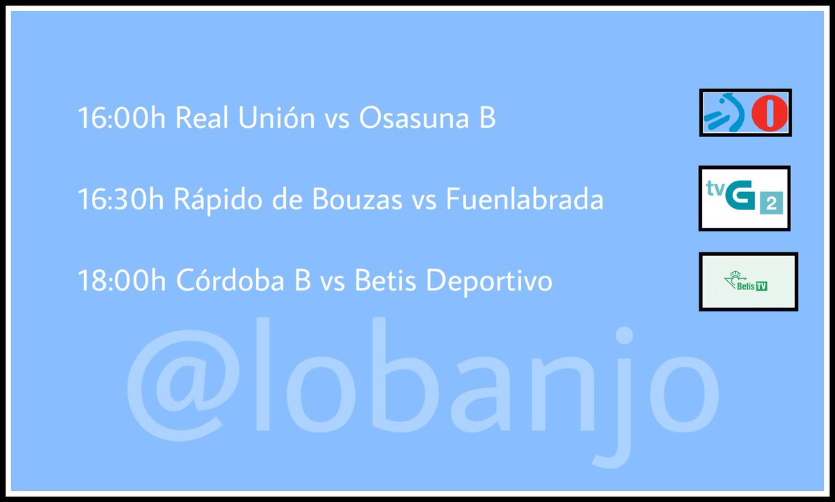 Partidos televisados de 2ªB hoy sábado.