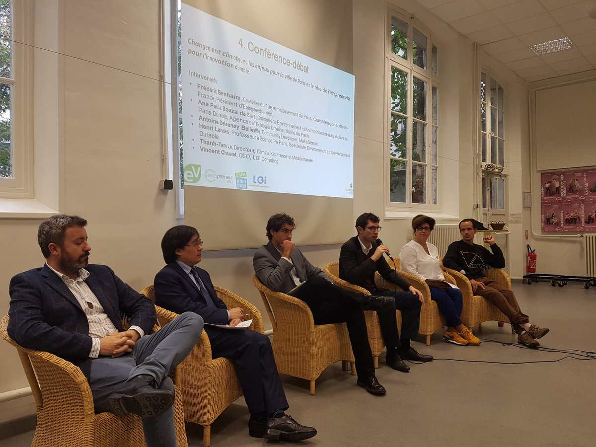 EntreprendrVert's tweet image. #ECO4CLIM17 à #Paris commence ! #COP23 Conférence "Changement climatique enjeux pour Paris et rôle entrepreneuriat durable