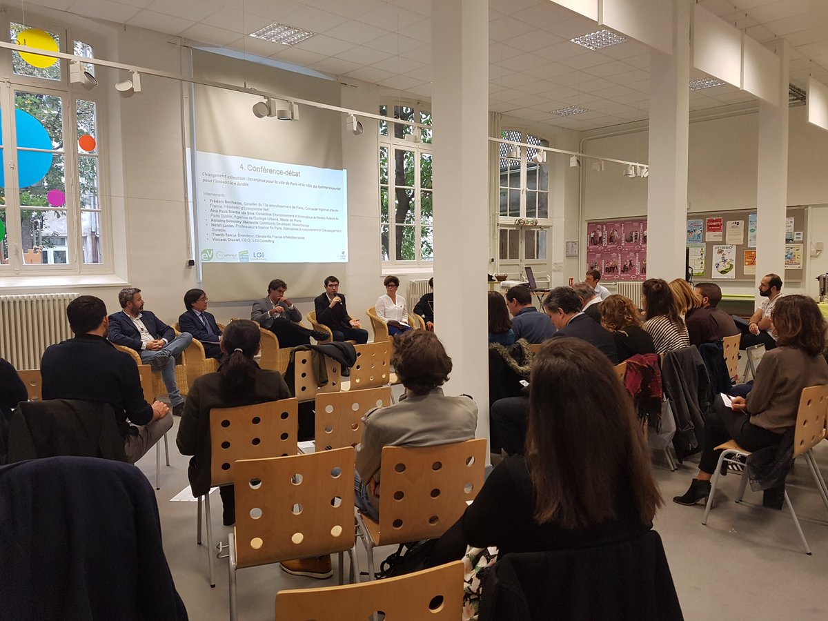 EntreprendrVert's tweet image. #ECO4CLIM17 à #Paris commence ! #COP23 Conférence "Changement climatique enjeux pour Paris et rôle entrepreneuriat durable