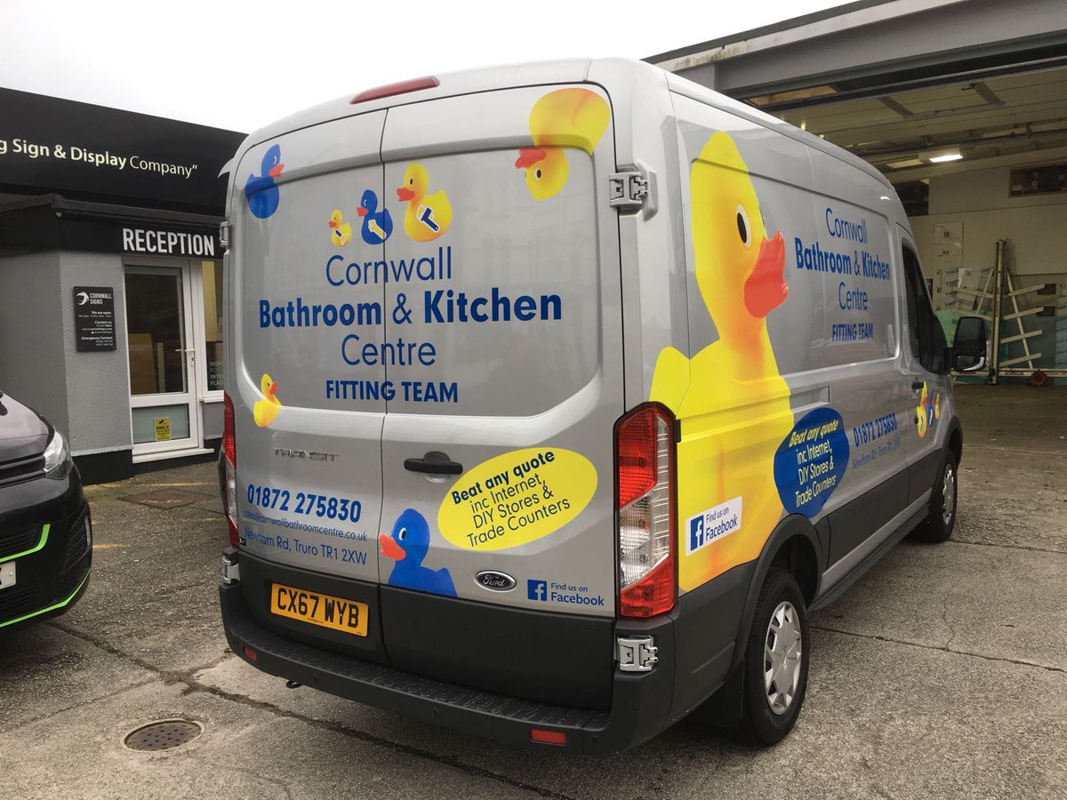 Quacking good #vehiclebranding for #leaders Cornwall Bathroom and Kitchen Centre.