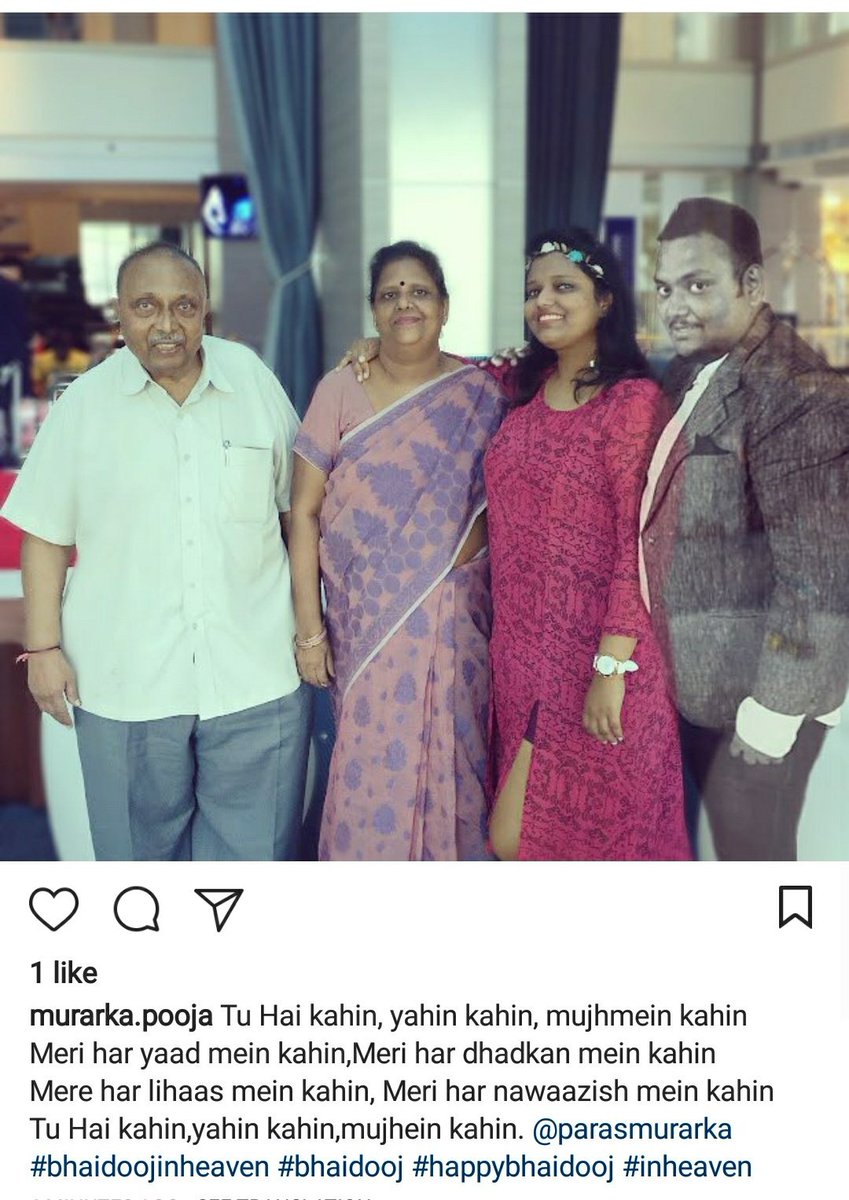murarka_pooja's tweet photo. #BhaiDooj @parasmurarka #heisinheaven #mylife #miracleawaited #whereismygiftbhaiya https://t.co/1EGS16fls9